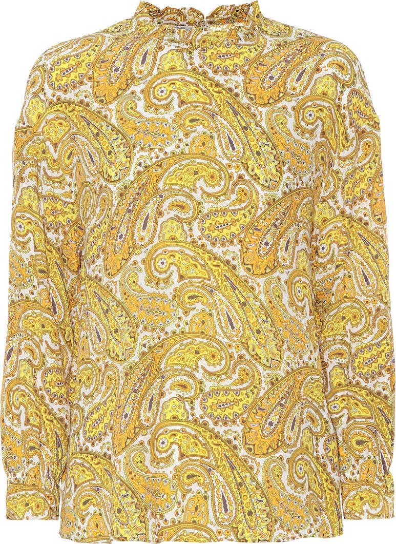 Baum und Pferdgarten Matrika printed silk-blend top