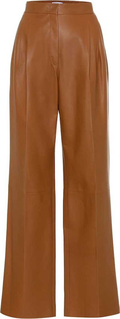 Agnona High-rise leather pants