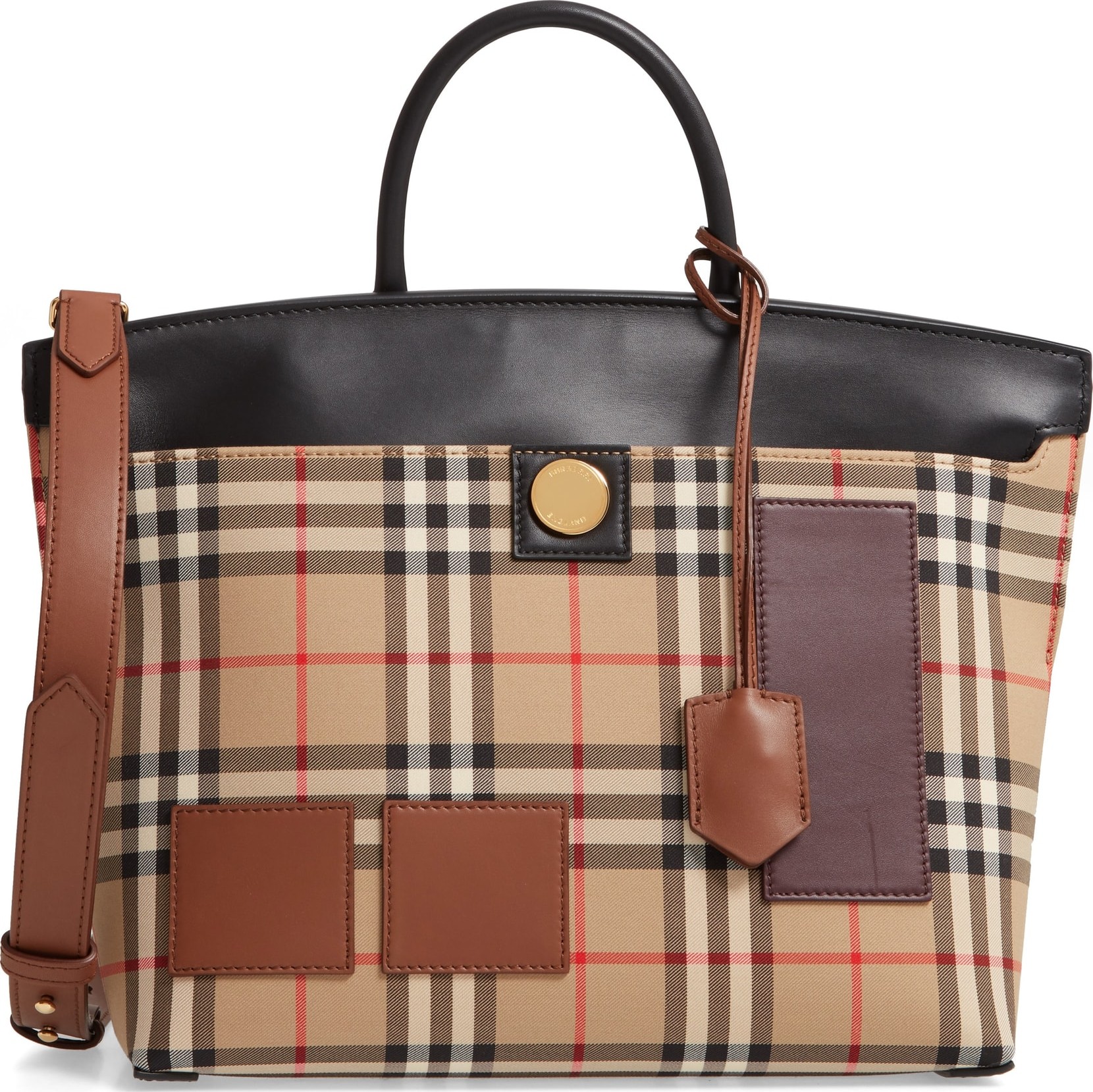 Burberry London England Small Vintage Check Top Handle Satchel