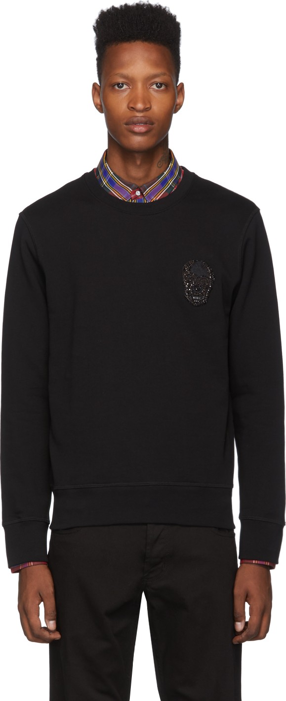 Alexander McQueen Black French Terry Sweatshirt