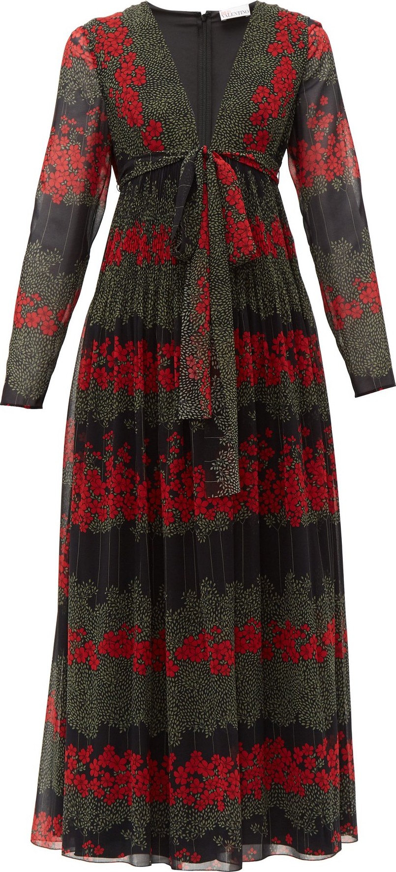 RED Valentino Floral-print chiffon midi dress