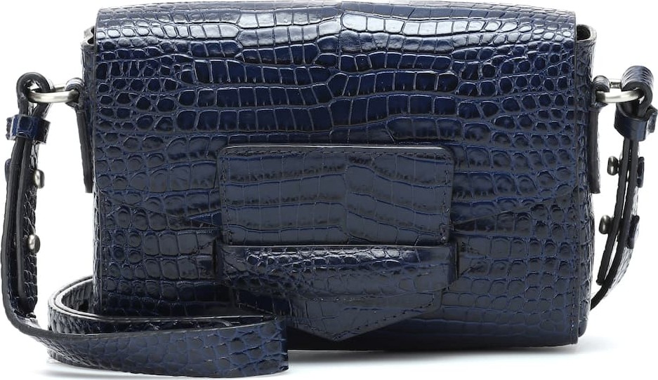 Dries Van Noten Embossed leather shoulder bag