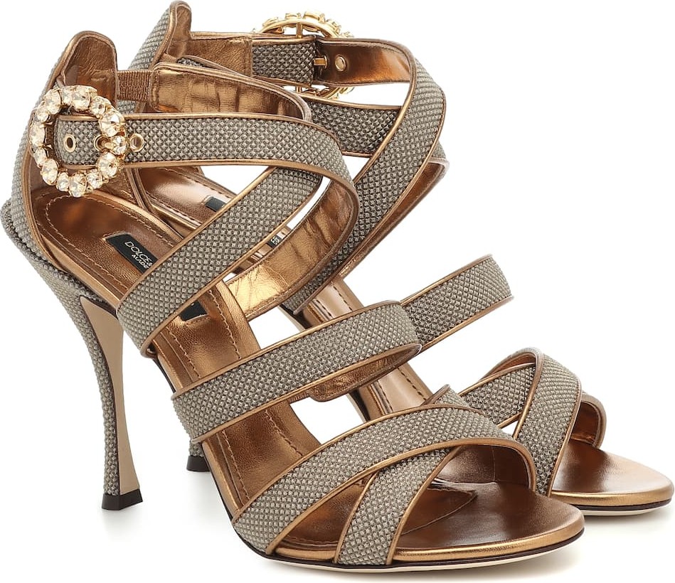 Dolce & Gabbana Leather-trimmed sandals