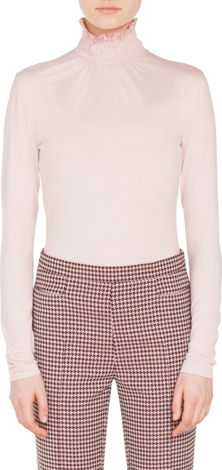 Akris Punto Ruffled Turtleneck Top