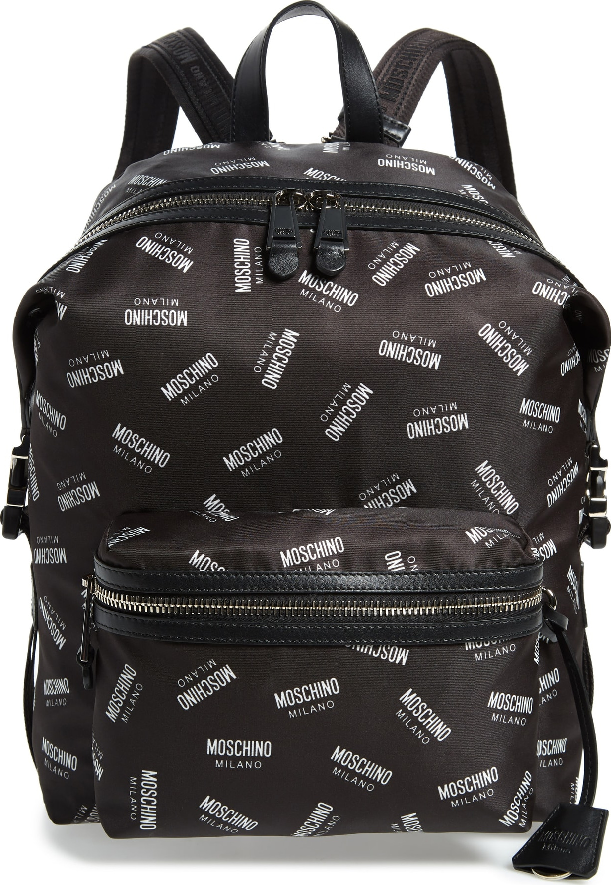 Moschino Allover Logo Print Backpack