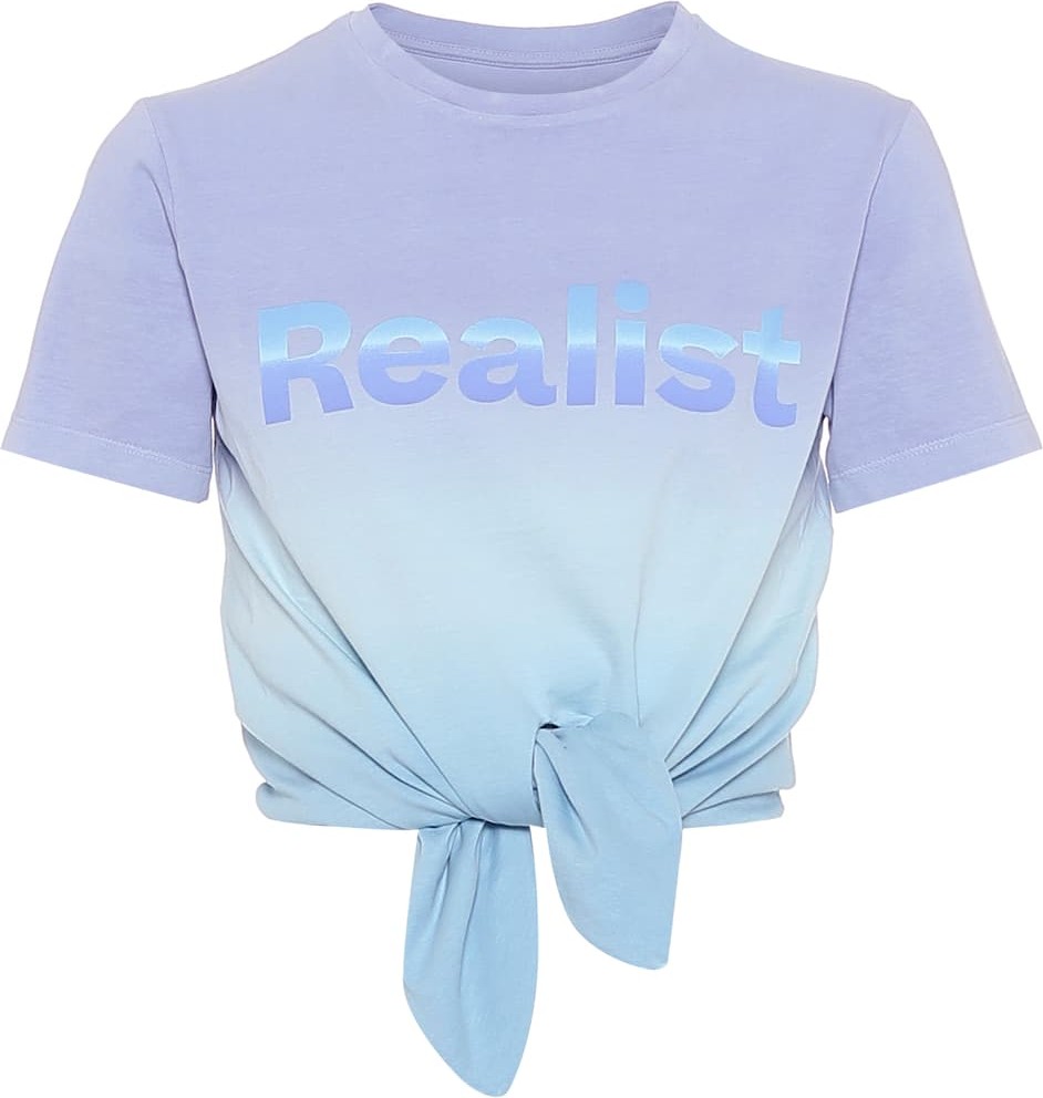 Paco Rabanne Printed cotton crop top