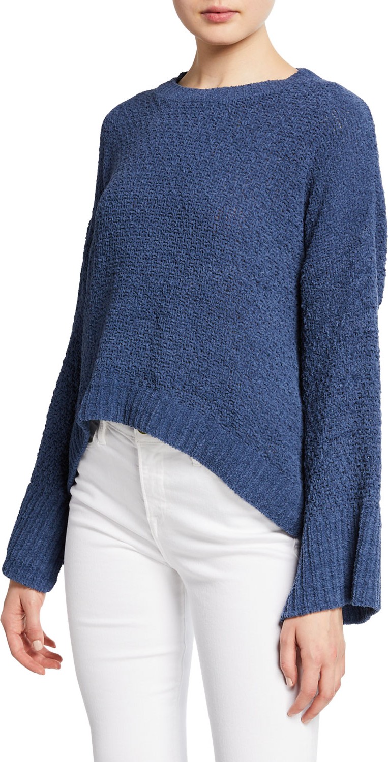 Splendid Bowie Bell-Sleeve Chenille Pullover Sweater