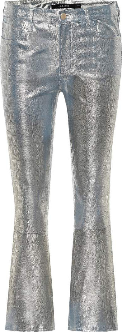 J BRAND Selena mid-rise crop leather pants