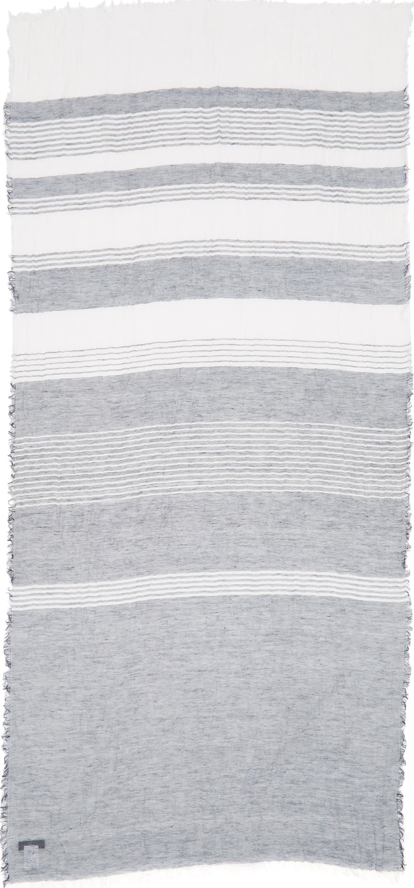 Y's By Yohji Yamamoto Washer Border Linen & Silk Stole