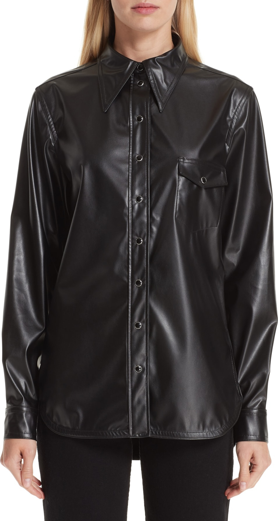 Kwaidan Editions Faux Leather Blouse