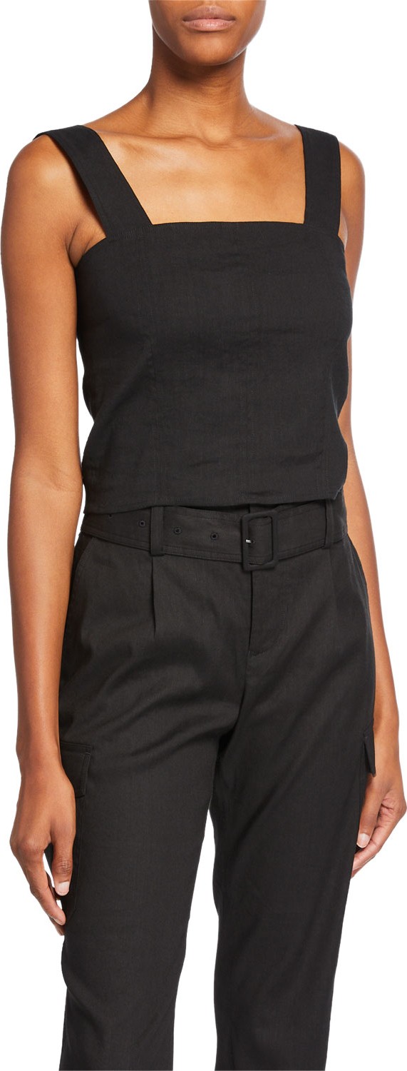 Vince Wide-Strap Cropped Shell