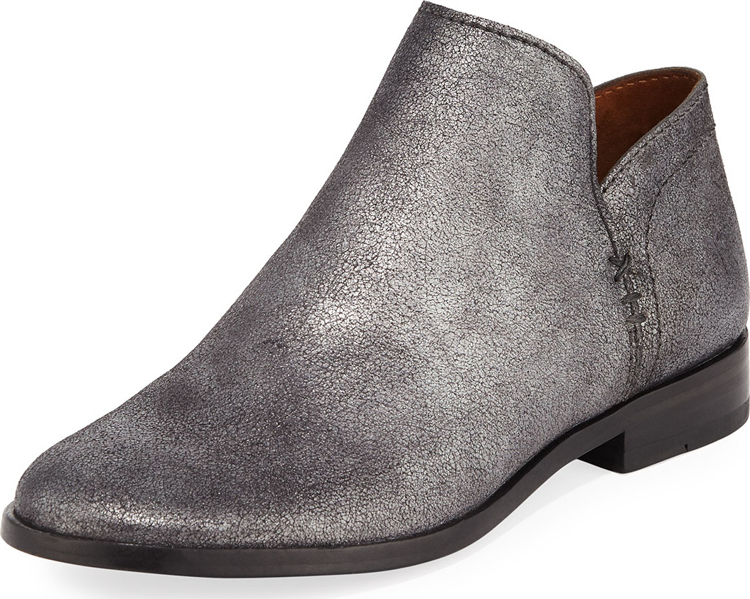 Frye Elyssa Short Metallic Leather Booties