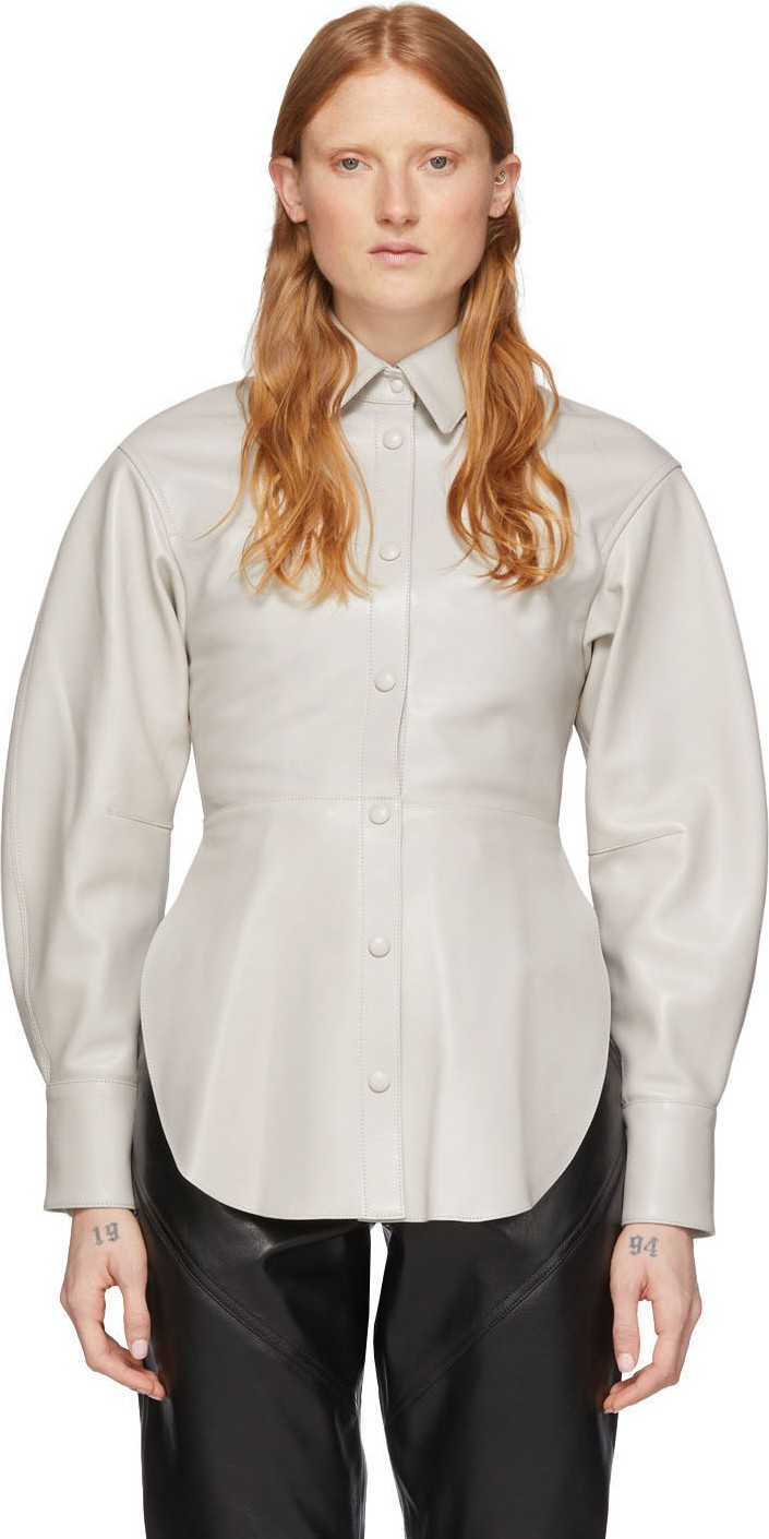 Isabel Marant Off-White Leather Xiao Shirt