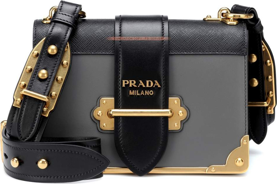 Prada Cahier leather shoulder bag