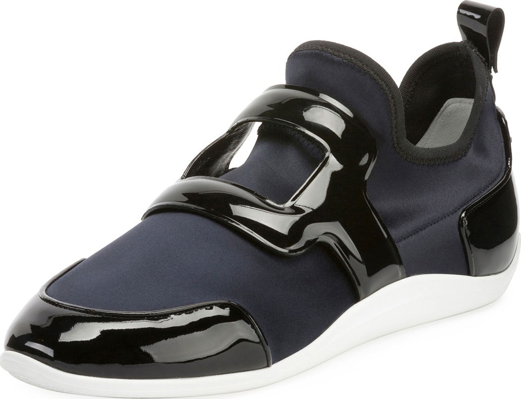 Roger Vivier Sporty Viv Leather Buckle Sneakers