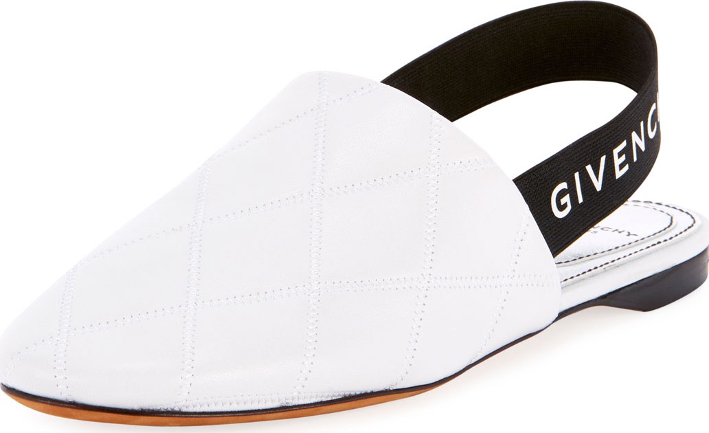 Givenchy Rivington Quilted Slingback Flats