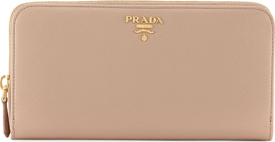 Prada Saffiano Organizer Wallet, Blush (Cammeo)
