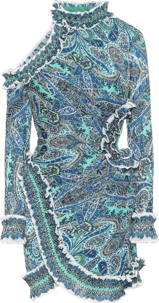 Zimmermann Moncur ruffled paisley minidress