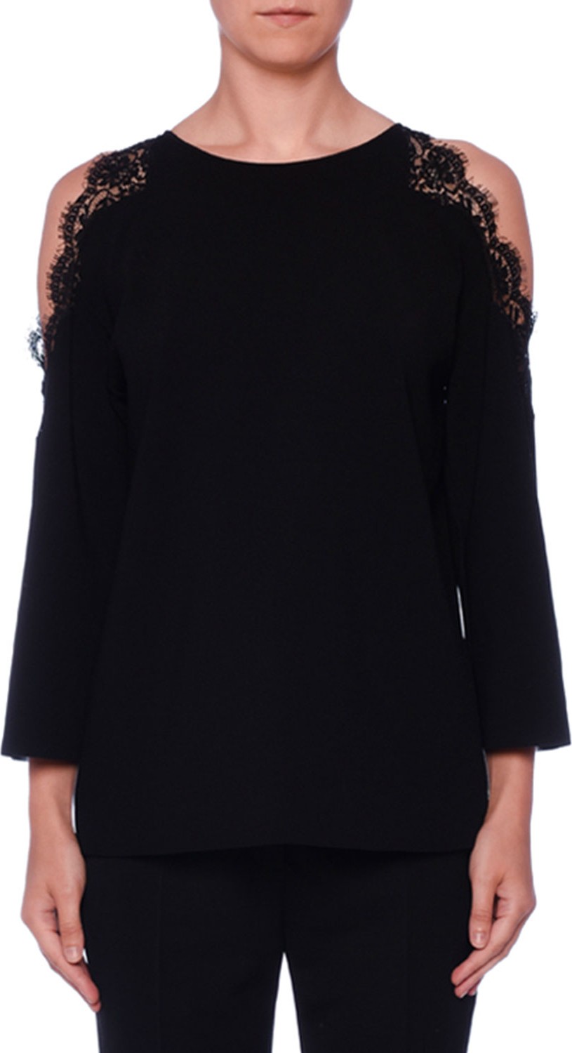 Stella McCartney Lace Cold-Shoulder Tunic