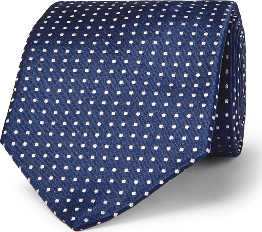 Canali 8cm Pin-Dot Silk Tie