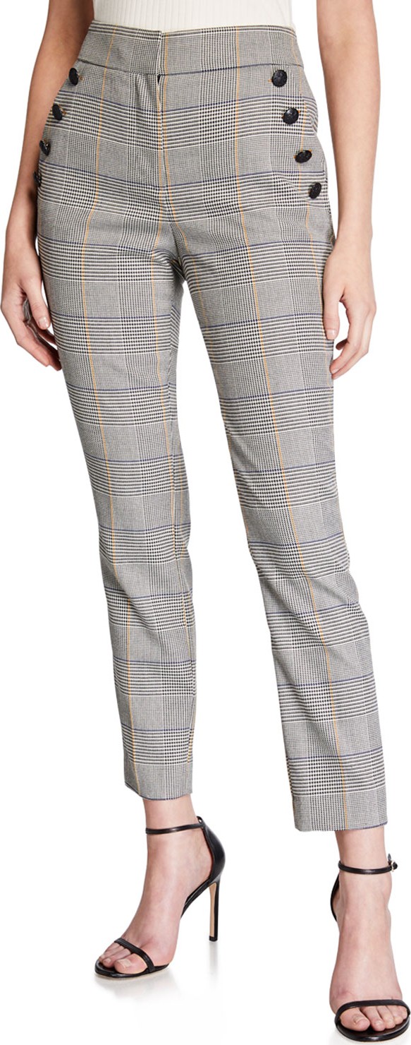 Veronica Beard Virgil Houndstooth Trousers