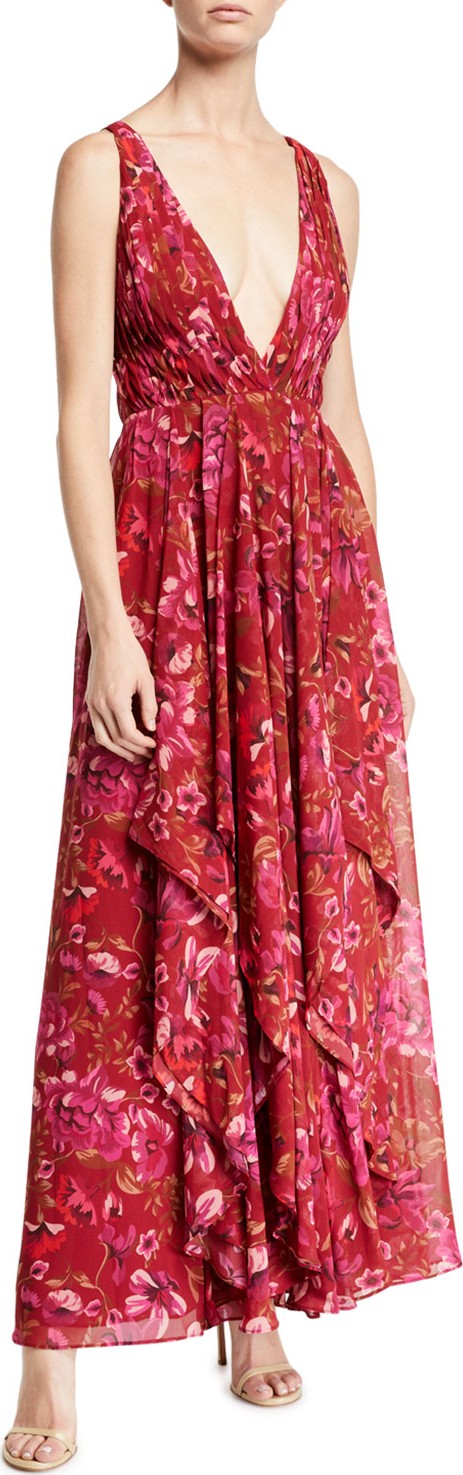 Fame and Partners The Lana Floral Light Georgette Dress