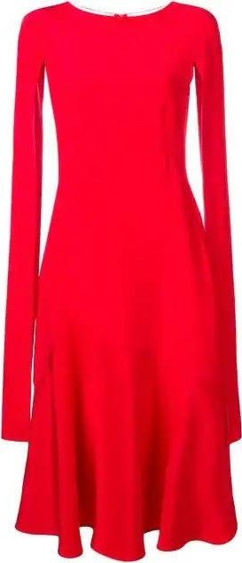 Calvin Klein 205W39NYC cape-sleeve flared dress