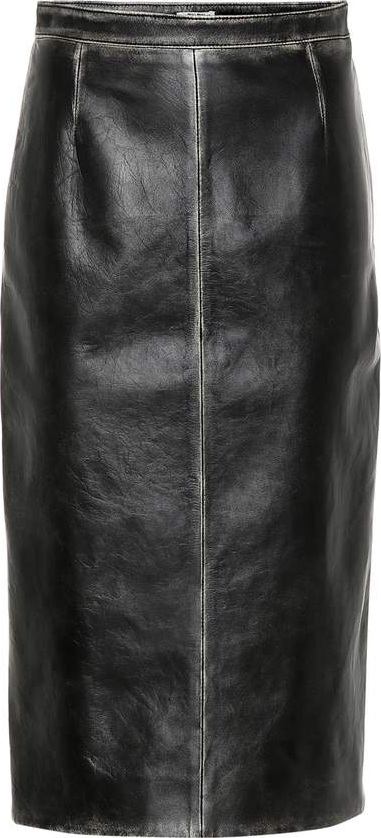 Miu Miu Leather pencil skirt