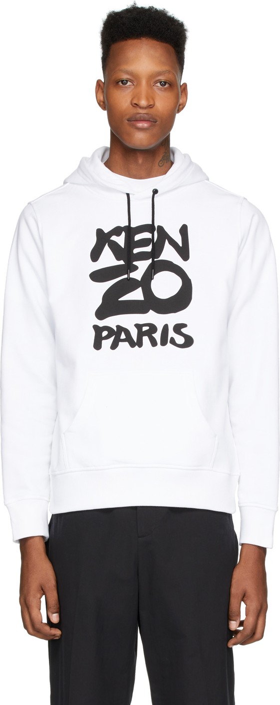 KENZO White 'Paris' Hoodie