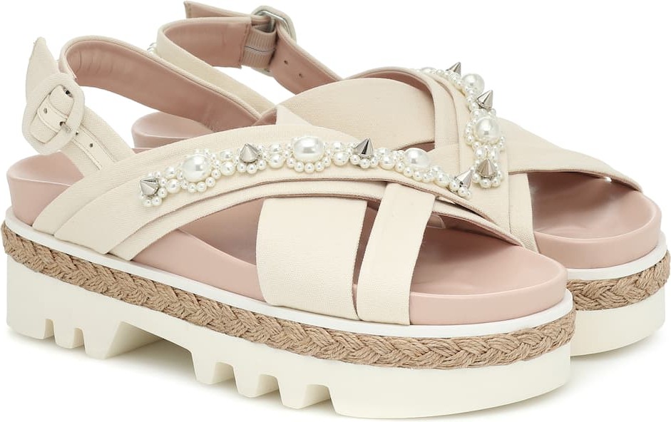 Simone Rocha Embellished leather sandals Simone Rocha Embellished leather sandals