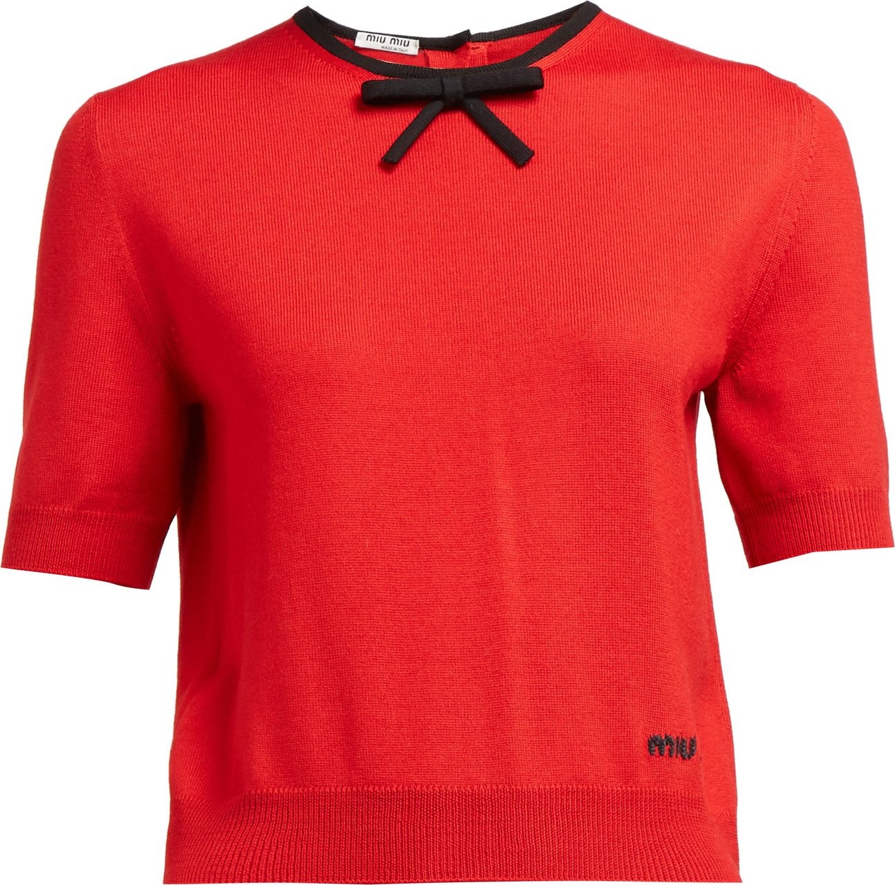 Miu Miu Crystal-embellished wool jumper