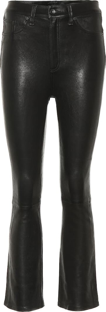 Rag & Bone Hana wide-leg leather jeans