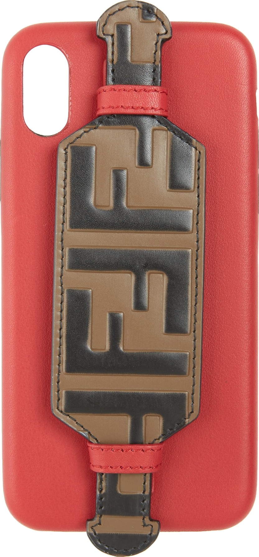 Fendi Logo iPhone X Leather Case
