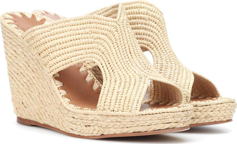 Carrie Forbes Raffia wedge sandals