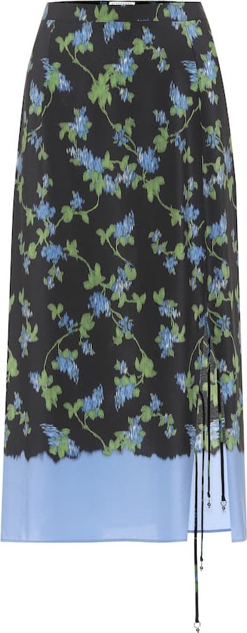 Altuzarra Floral silk midi skirt