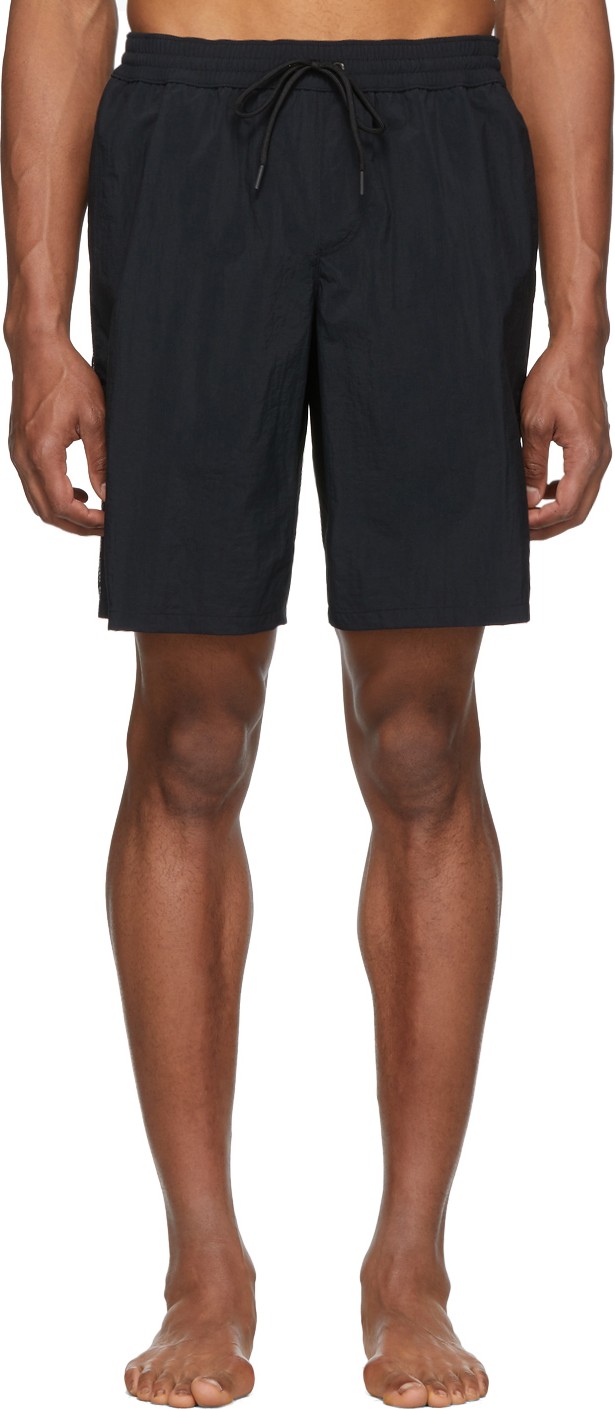 Versace Black Long Swim Shorts