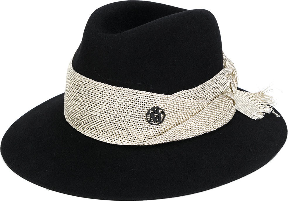 Maison Michel Henrietta frayed band hat