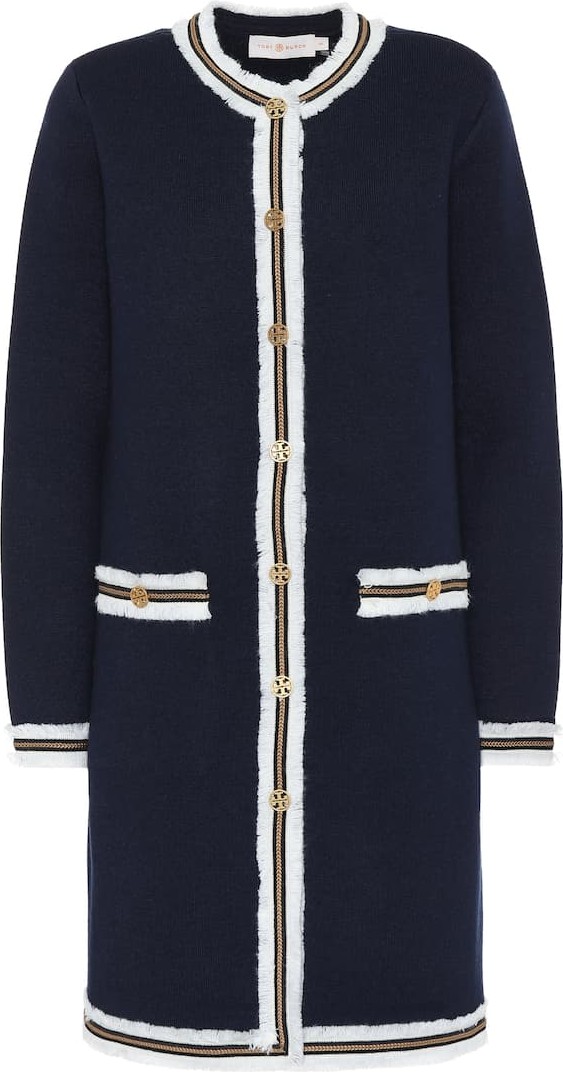 Tory Burch Kendra stretch-wool cardigan