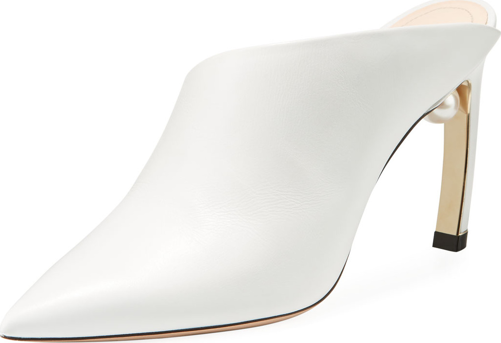 Nicholas Kirkwood Mira Pearly Leather 90mm Mule Pump