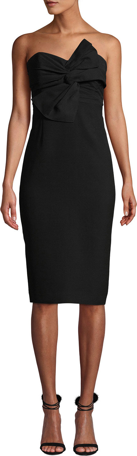 Club Monaco Klayton Knot-Front Strapless Cocktail Dress Club Monaco Klayton Knot-Front Strapless Cocktail Dress