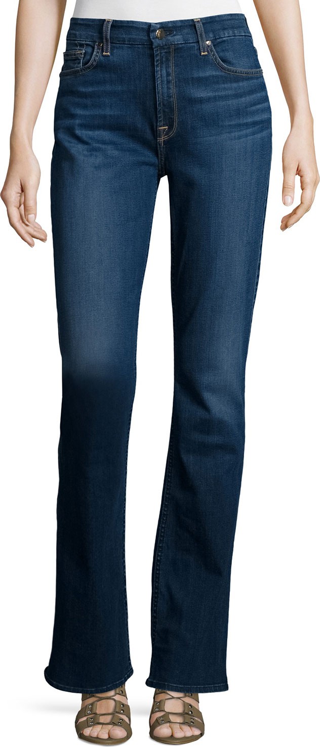 Jen7 Riche Touch Classic Slim Boot-Cut Jeans, Medium Blue
