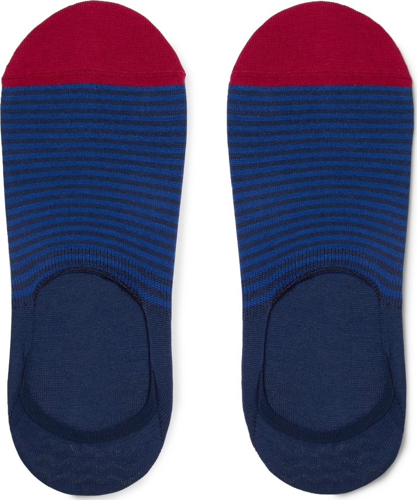 Paul Smith Striped Mercerised Stretch Cotton-Blend No-Show Socks