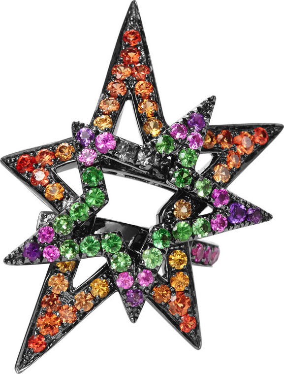 Lynn Ban Shooting Star Multi-Stone Ring