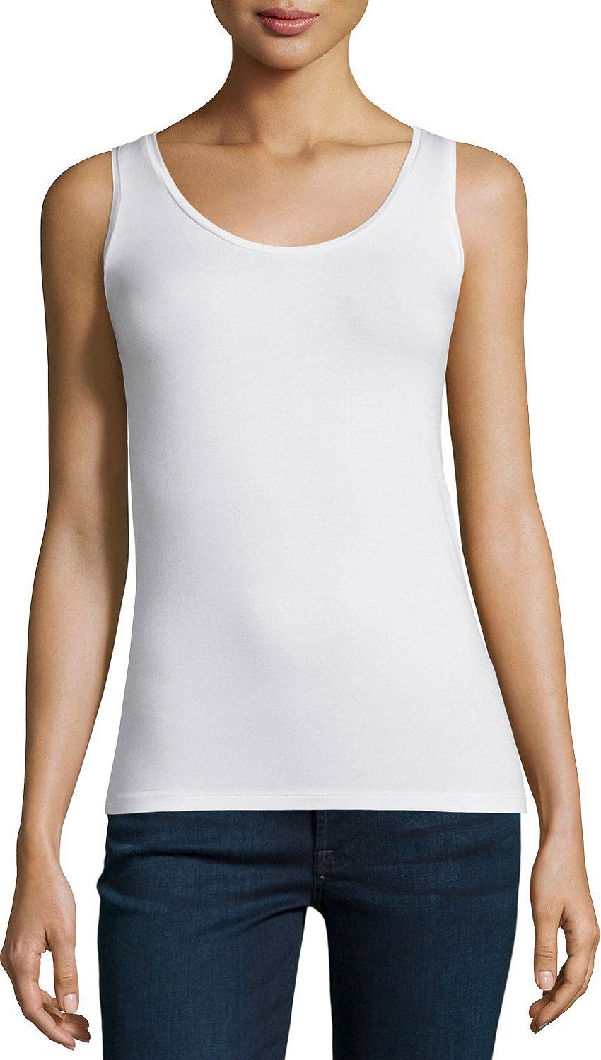 Majestic Soft Touch Scoop-Neck Tank