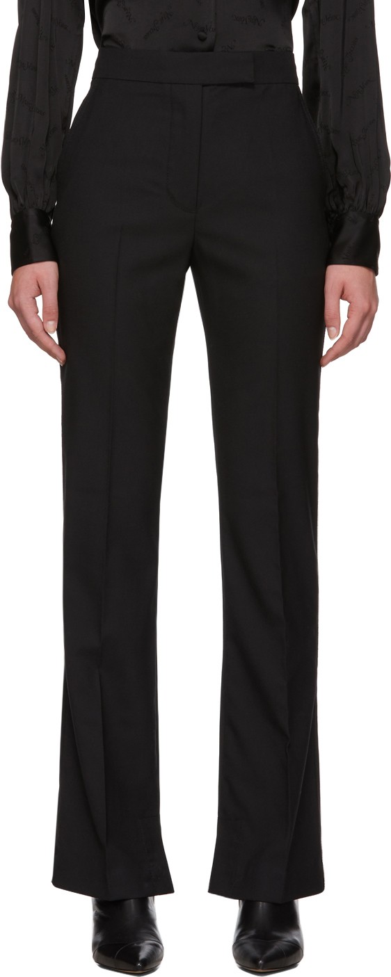3.1 Phillip Lim Black Merino Ankle Slit Trousers