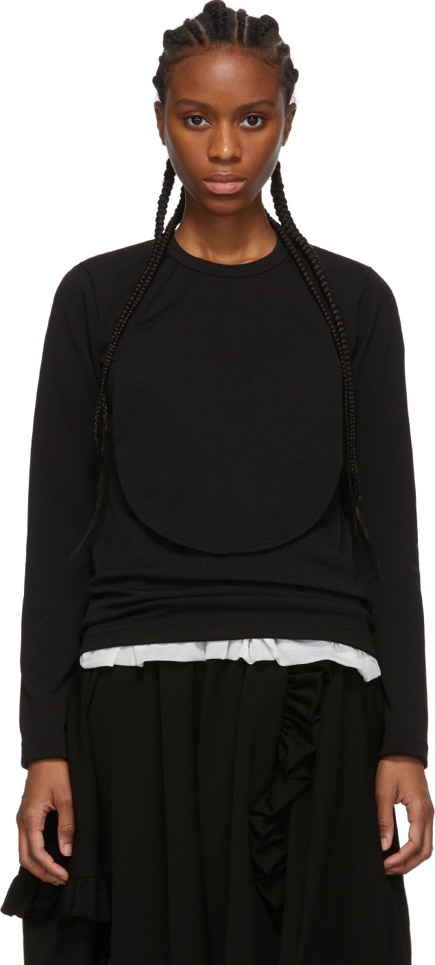 Comme Des Garçons Comme Des Garçons Black Circle Cut-Out Long Sleeve T-Shirt