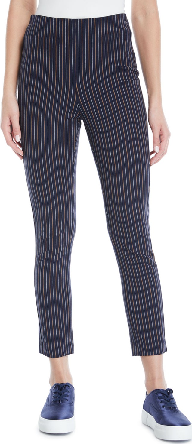 Derek Lam 10 Crosby Striped Cropped Cotton Leggings