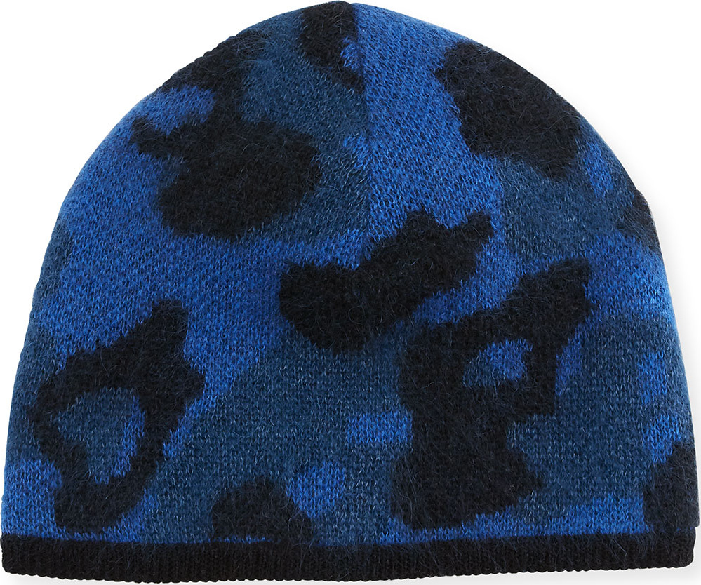 Rag & Bone Leopard-Print Wool Beanie Hat