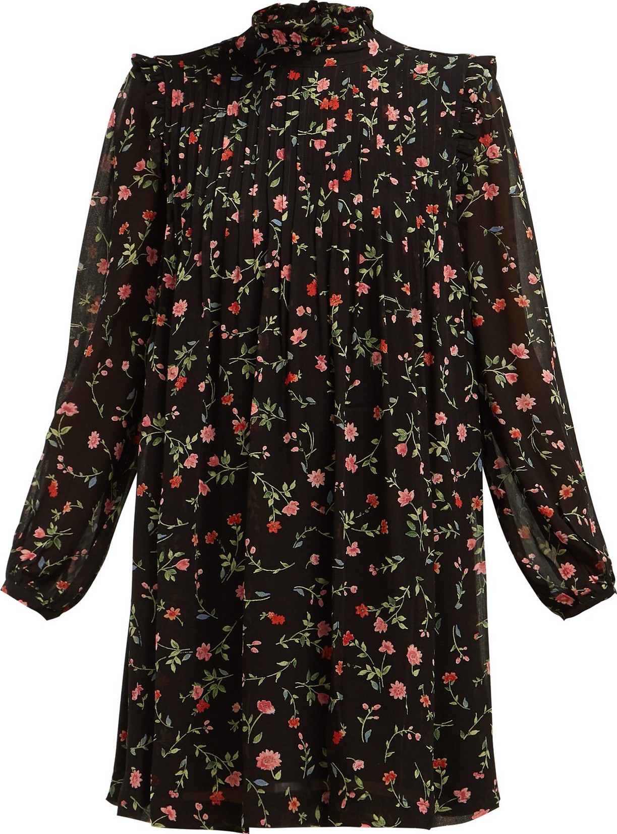 Ganni Elm floral-print mini dress