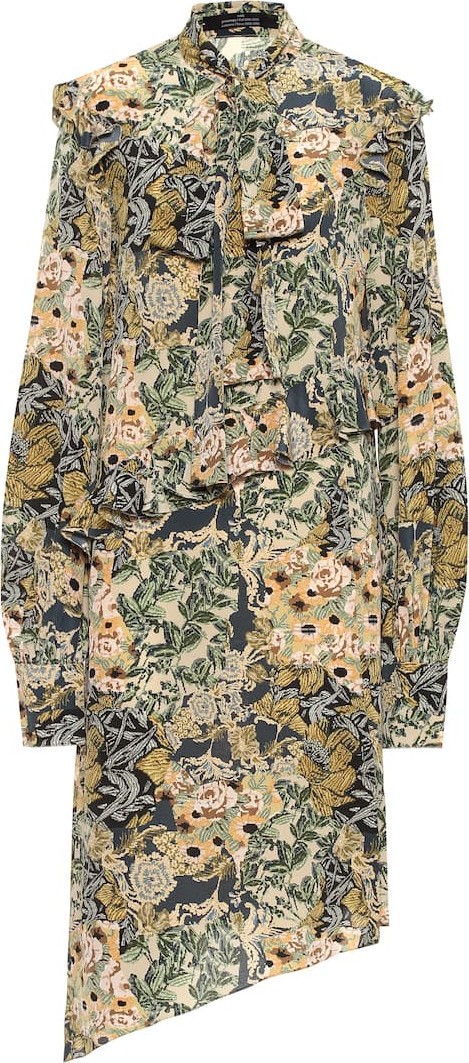 Rokh Floral silk crêpe de chine dress
